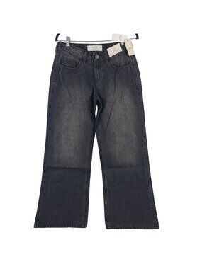 NEW Hollister Women's Low-Rise Baggy Jeans Sz 2Short Gray Loose Fit Relaxed Leg